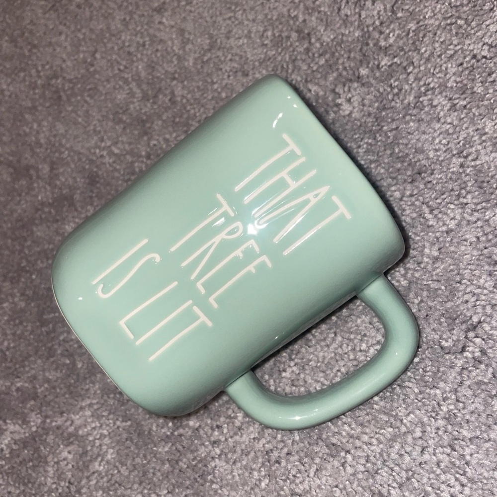 Rae Dunn "That Tree is Lit" Green Mug NEW!